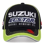 Suzuki Hat - Ecstar Embroidered Adjustable Suzuki Racing Baseball Cap 2 Suzuki Hat Racing Cap Front Straight View 02