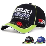 Suzuki Hat - Ecstar Embroidered Adjustable Suzuki Racing Baseball Cap 1 Suzuki Hat Racing Cap Front View 01