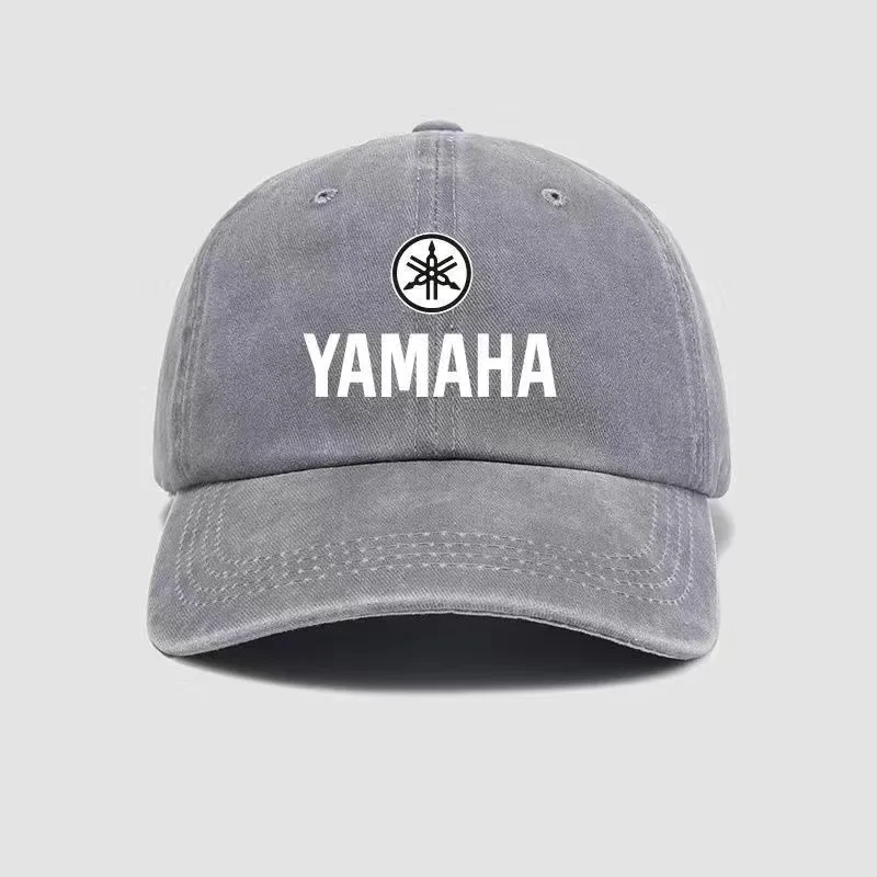 yamaha hat washed cotton cap in light gray