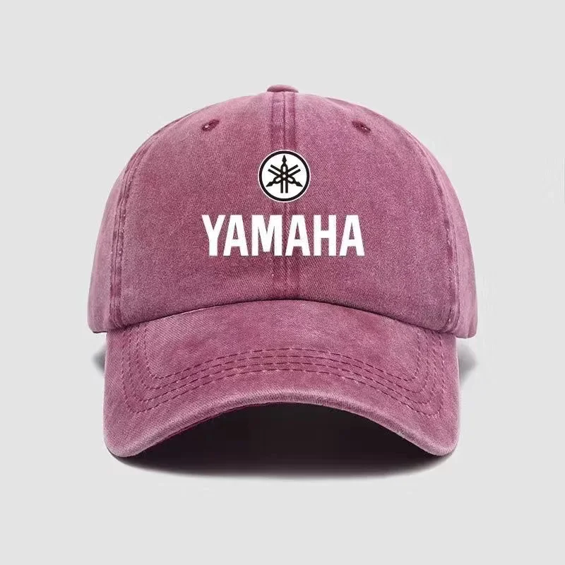 Yamaha Hat - Washed Cotton Adjustable Yamaha Racing Baseball Cap 26 yamaha hat washed cotton cap in wine red